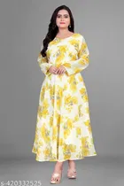 Georgette Printed Gown for Women 