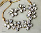 Women'S Alloy Gold Plated Jewellery Set, White
