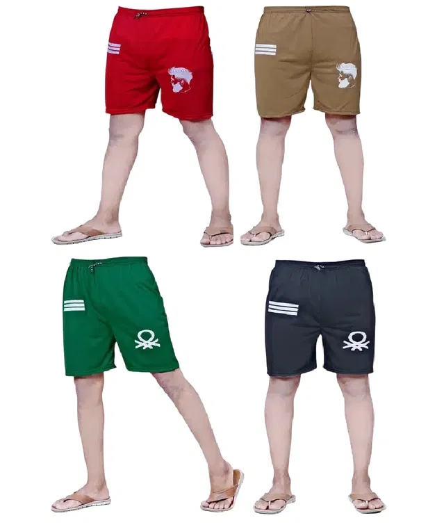 Printed Shorts for Boys (Pack of 4) (Multicolor, 8-9 Years)