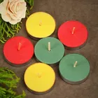 50pcs Colored Wax Tealight Smokeless Candles 