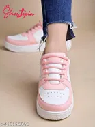 Solid Synthetic Sneakers for Women 