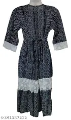 Cotton Blend Chikankari Gown for Women 