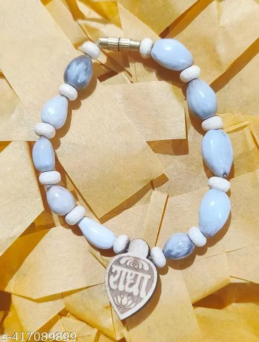 Tulsi Mala with Locket for Men (White, Pack of 1)
