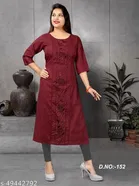 Floral Cotton Blend Kurti for Women 