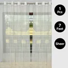 Sheer Plain Cream Door Curtain 7ft Pack of 1