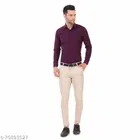 Cotton Blend Solid Full Sleeves Shirt for Men 