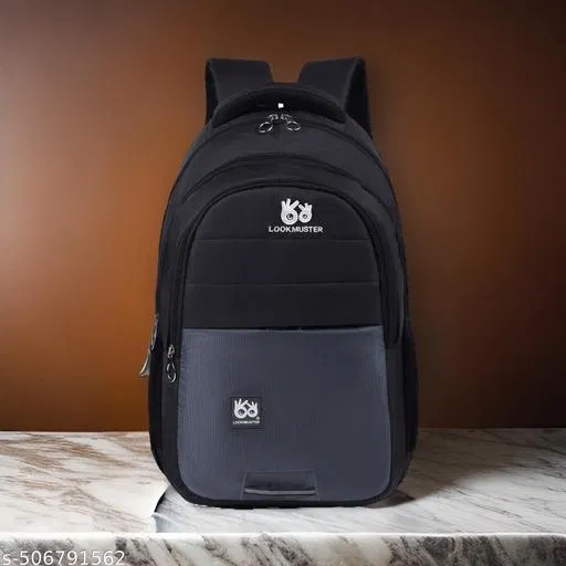 Polyester Backpack for Men & Women, Black