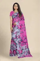 Georgette Daily Wear Printed Saree With Blouse 