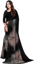 Georgette Printed Saree for Women 