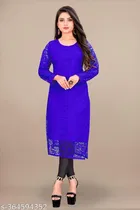 Net Kurti for Women,  Light Blue  