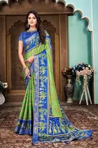 Silk Printed Saree for Women 