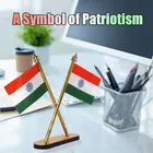 Indian Flag For Office Desk, Table & Room Universal Showpiece Emblem Car Dashboard Decoration