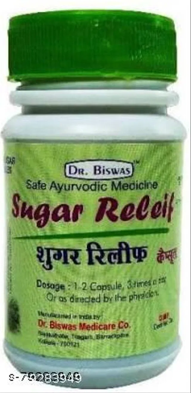 Dr. Biswas Safe Ayurvedic Medicine Sugar Relief 50 Capsules (Pack Of 1)