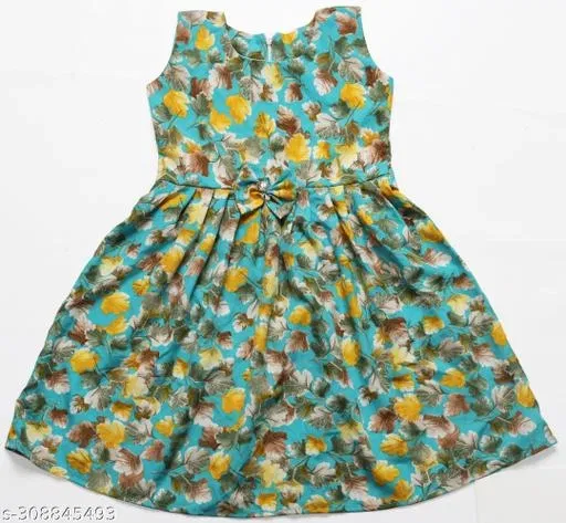 Frock for Girls (Green, 12-18 Months)
