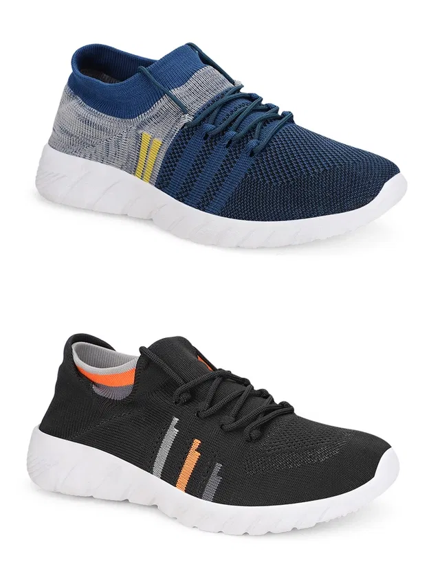 Sports Shoes for Men (Multicolor, 9) (Set of 2)