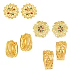 Gold Plated Designer Earrings Set for Women & Girls 