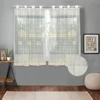 Sheer Plain Cream Window Curtain 5ft Combo 