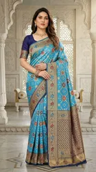 Banarasi Woven Silk Blend Saree for Women 