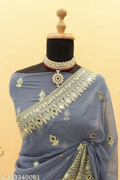 Grey Saree for Women (Grey)