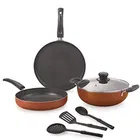 Aluminium Non Stick Tawa, Sauce Pan, Kadahi with Lid & Spatulas 
