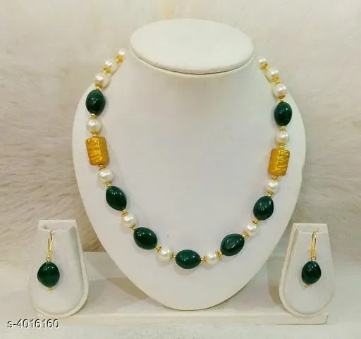 Women'S Alloy Gold Plated Jewellery Set for Women & Girls, Green