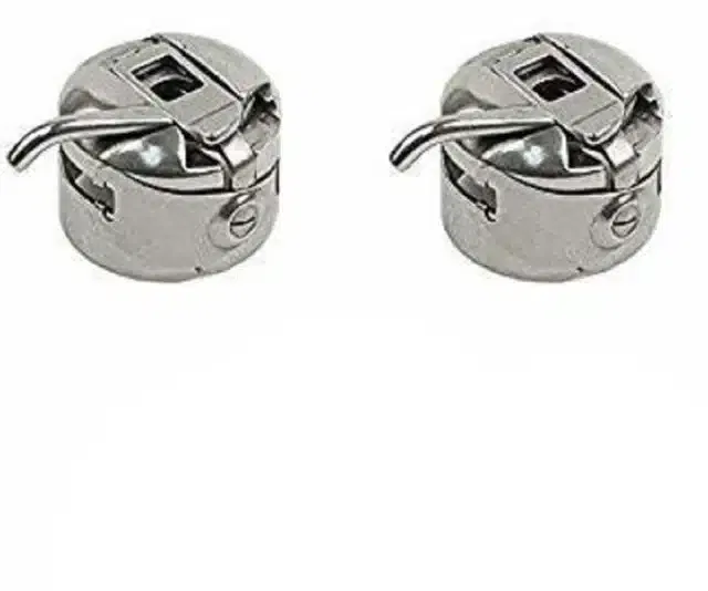 Metal Case Bobbin for Sewing Machine (Multicolor, Pack of 2)
