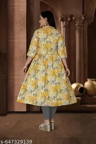 Floral Printed Cotton Kurti for Women 