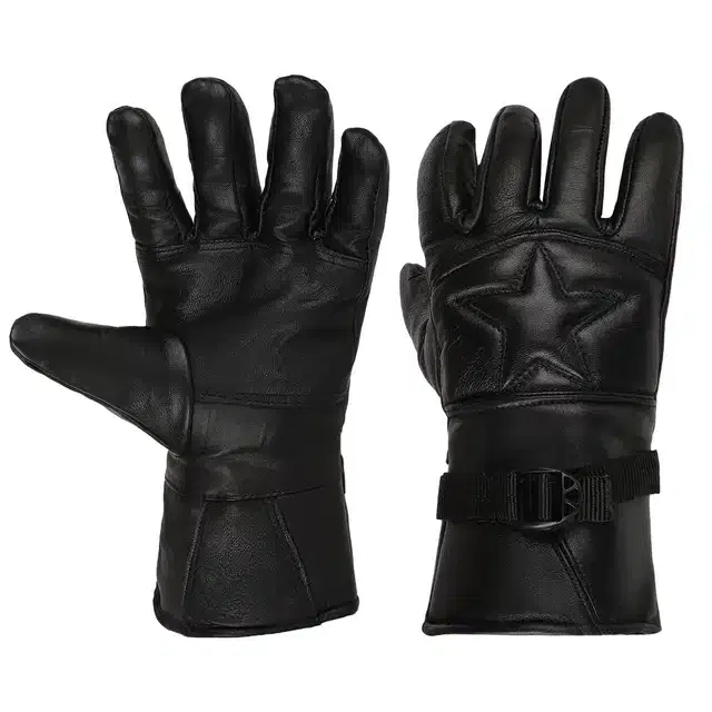 Snow Proof Winter Gloves for Men (Black, Set of 1)