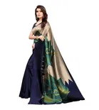 Art Silk Sarees for Women, Navy Blue 