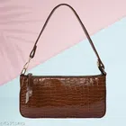 PU Handbag for Women (Brown)