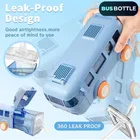 Plastic Bus Shape Sipper Bottle for Kids, Multicolor 