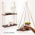 KC Arts Rope Shelves Wall Hanging 8x12inch