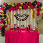 Cocktail Theme 1st Birthday Balloon Decoration Kit , Multicolor, Pack Of 70