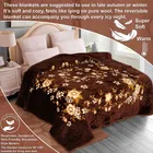 Alaqsa Printed Mink Double Blanket 2kg 90x90in Brown Floral