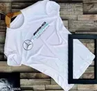 Motorsport Polyester T-Shirt for Men ,White 