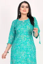 Cotton A-Line Kurti with Pant 