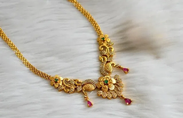 Zircon Gold-plated Necklace Set for Women (Multicolor, Free Size)