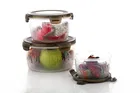 Round Food storage container, Unbreakable Set of 3 (800ml,1600ml,2400ml, Assorted)