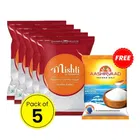 Mishti Sugar (Dhampur) 5X1 Kg (Pack Of 5) + Aashirvaad Salt 1 Kg Free
