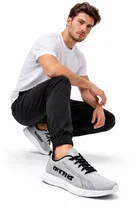 Sports Shoes for Men, Grey & Black 