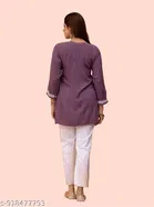 Chikankari Embroidered Short Kurti for Daily/Office Wear for Women 