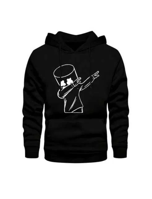 Men's Printed Sweatshirt (Black, M) (SV-1)