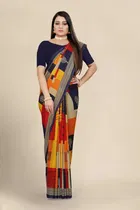Georgette Printed Saree for Women 