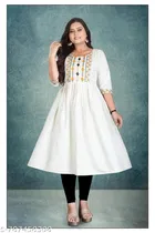 Embroidered Cotton Kurti for Women 