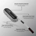 Microfiber Flexible Duster Car Wash | Car Aing Accessories | Microfiber | Brushes | Dry/Wet Home, Kitchen, Office Aing Brush with Expandable Handle 