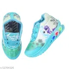 Casual Shoes for Girls (Aqua Blue & Cream, 18-24 Months)