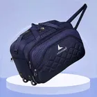Polyster 60 L Trolley Duffel Bag - Blue Color,Roller Wheels Lightweight Criss-Cross Designed  Travel Duffel Bag - Good Capacity