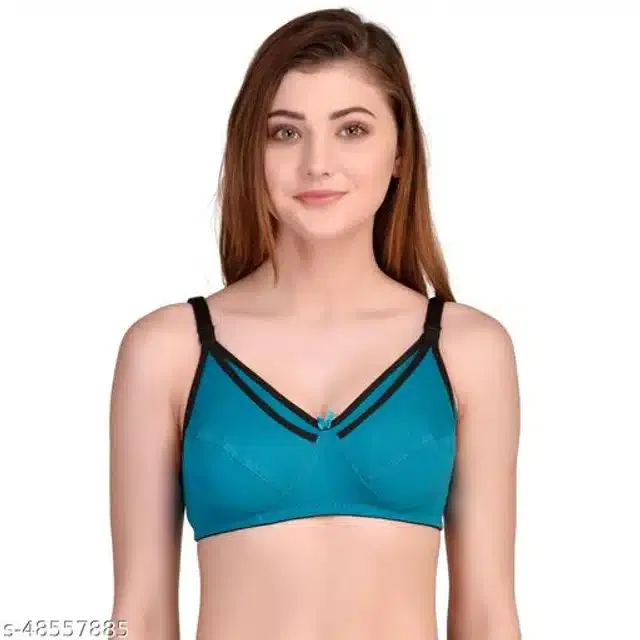 Polycotton Feeding Bra for Women (Blue, 38C)