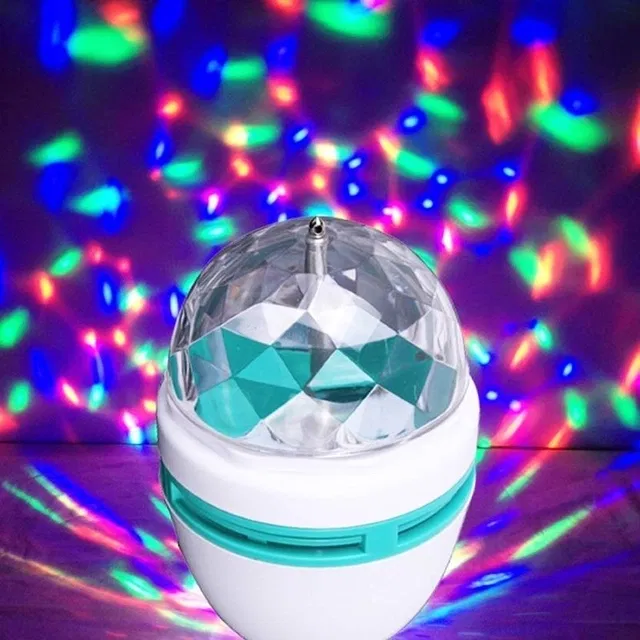 Immutable Rotatable LED Crystal Bulb (Multicolor)