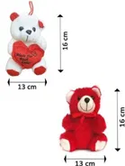 Plastic Rickshaw with 2 Pcs Teddy Bear Valentine Gift 